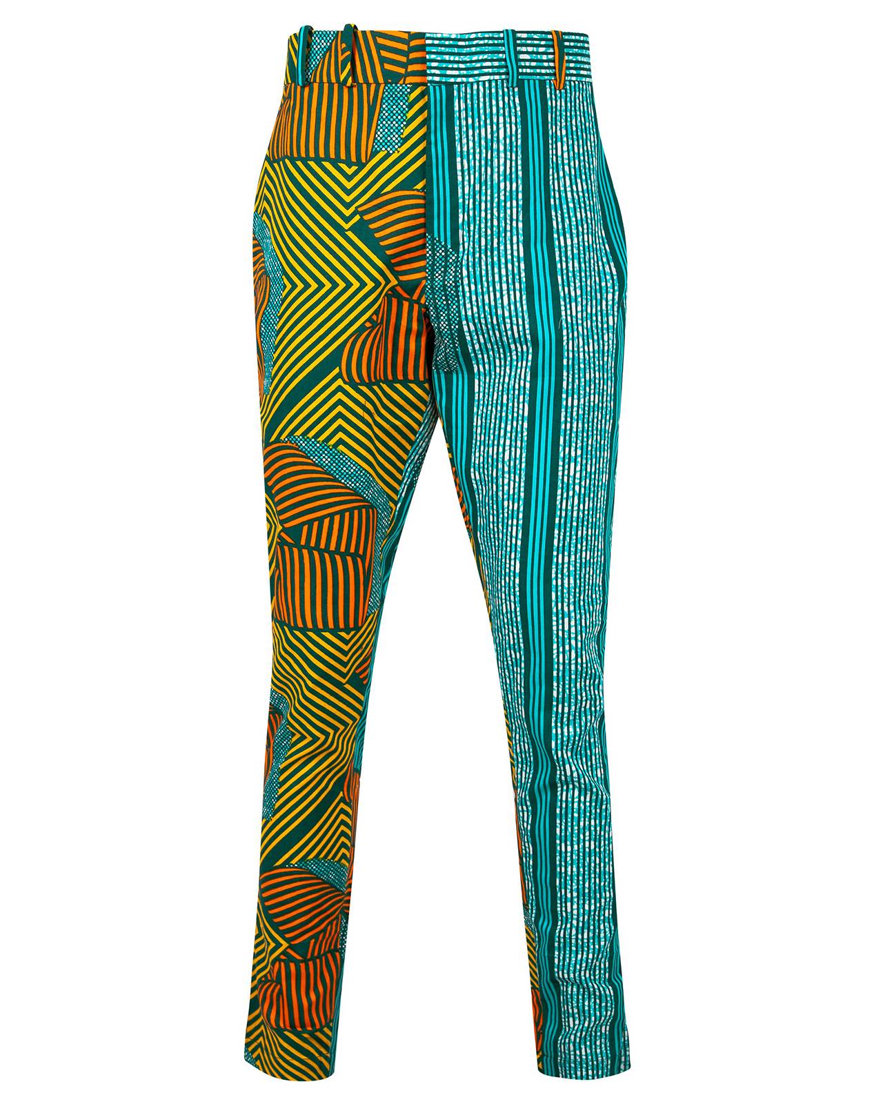 Men's african print fitted trousers