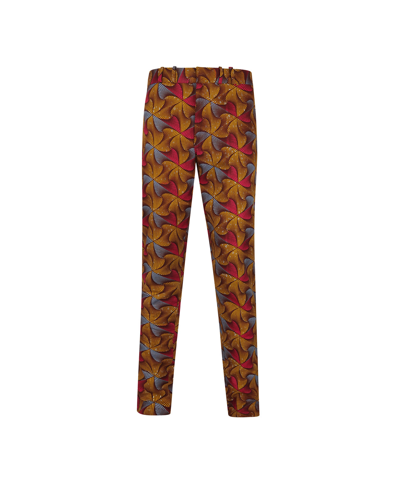 Men's african print fitted trousers