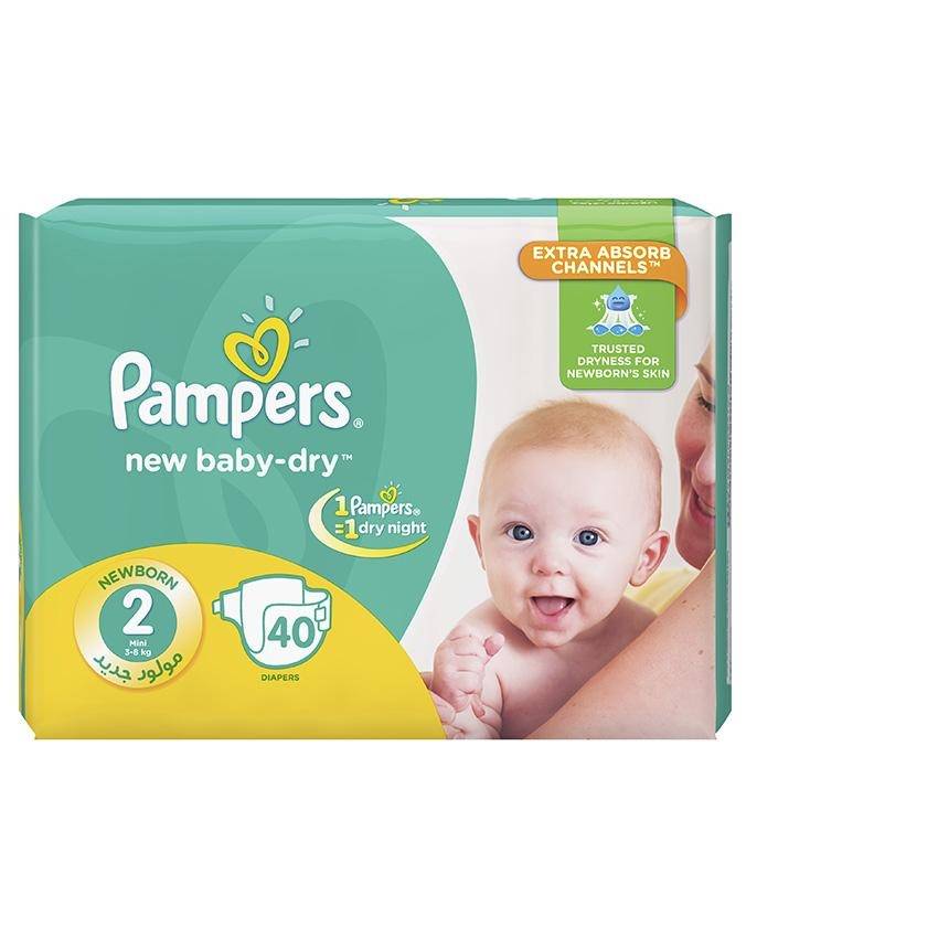 Auchan Couches bébés new baby dry taille 2 x40