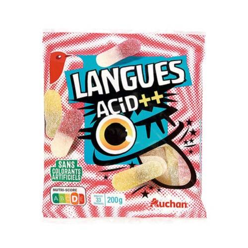 Auchan Bonbons langues acid 200g