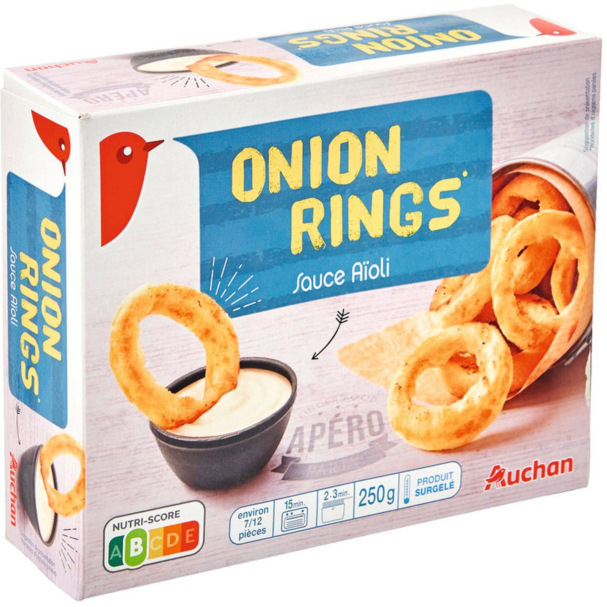 Auchan Onion rings sauce aïoli 250g