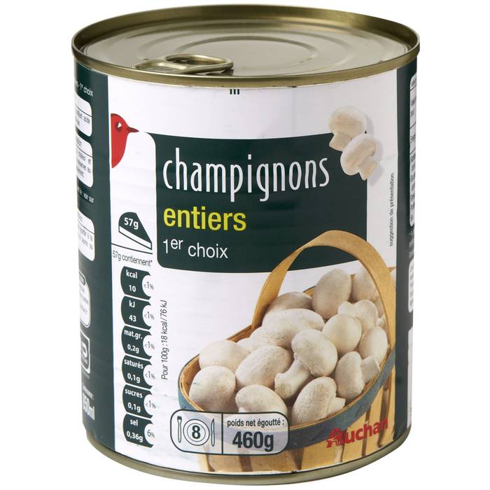 Champignons entiers 460g