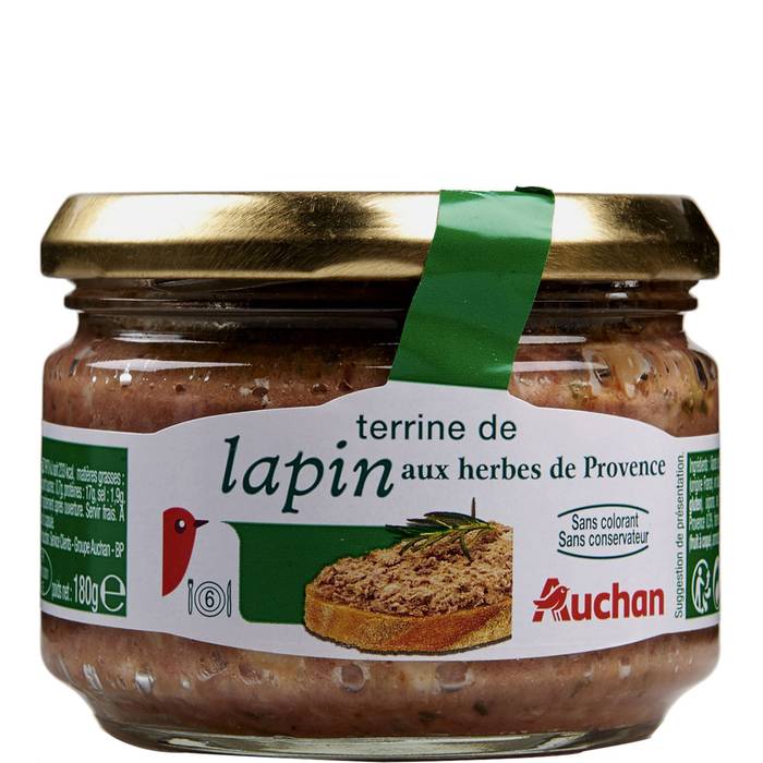 Terrine de lapin aux herbes de Provence 180g