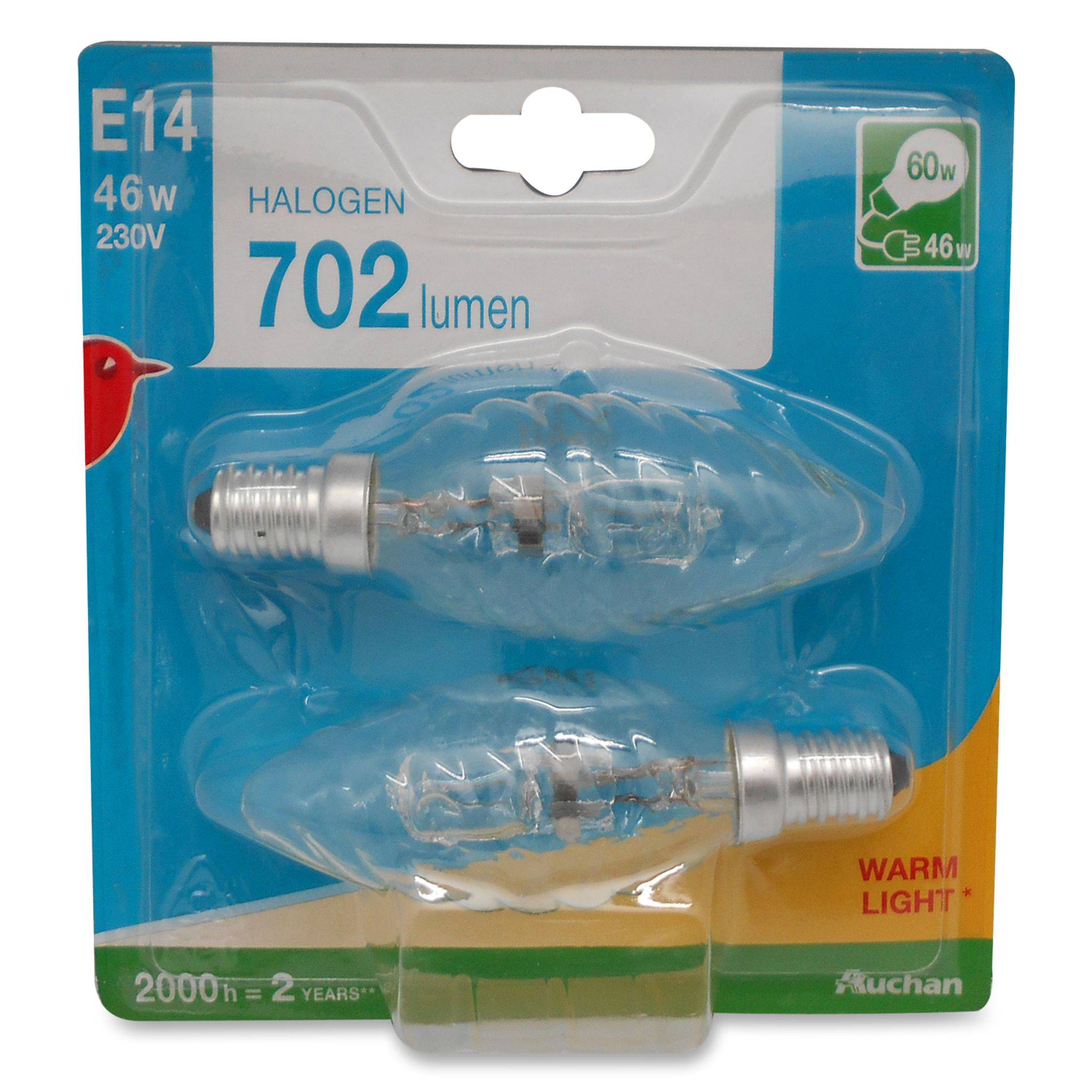 Auchan Ampoules halogènes e14 46w