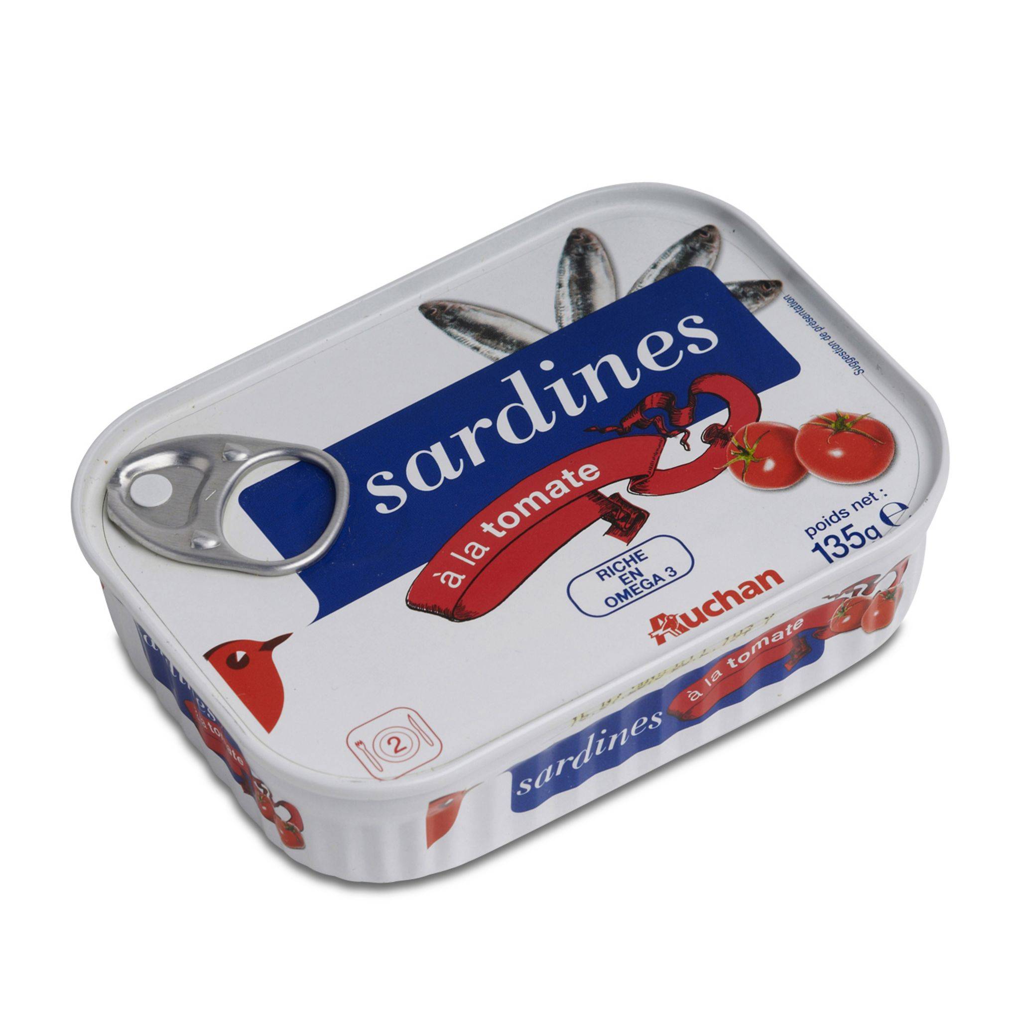Auchan Sardines à la tomate 135g