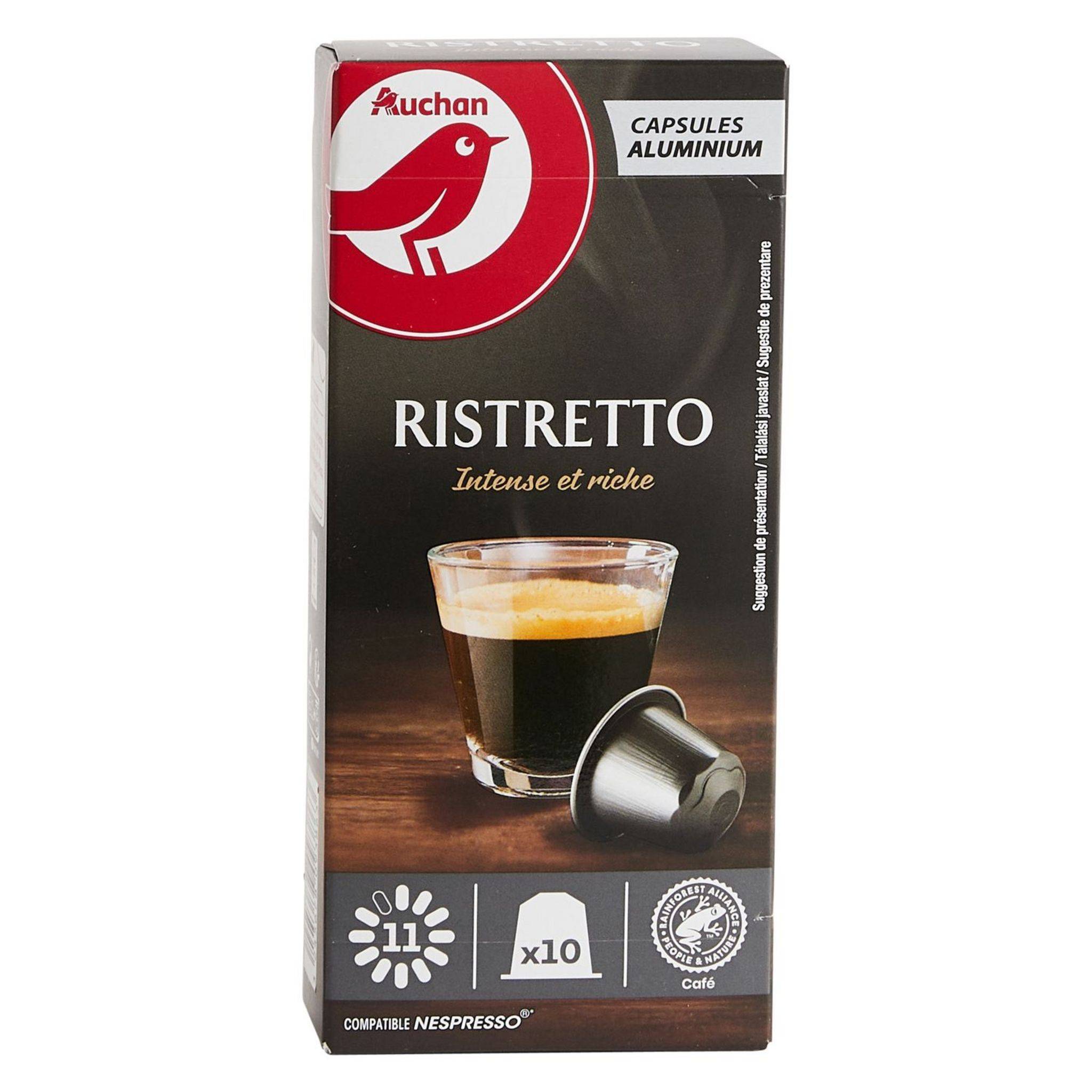 Auchan - Capsules De Café Ristretto X10