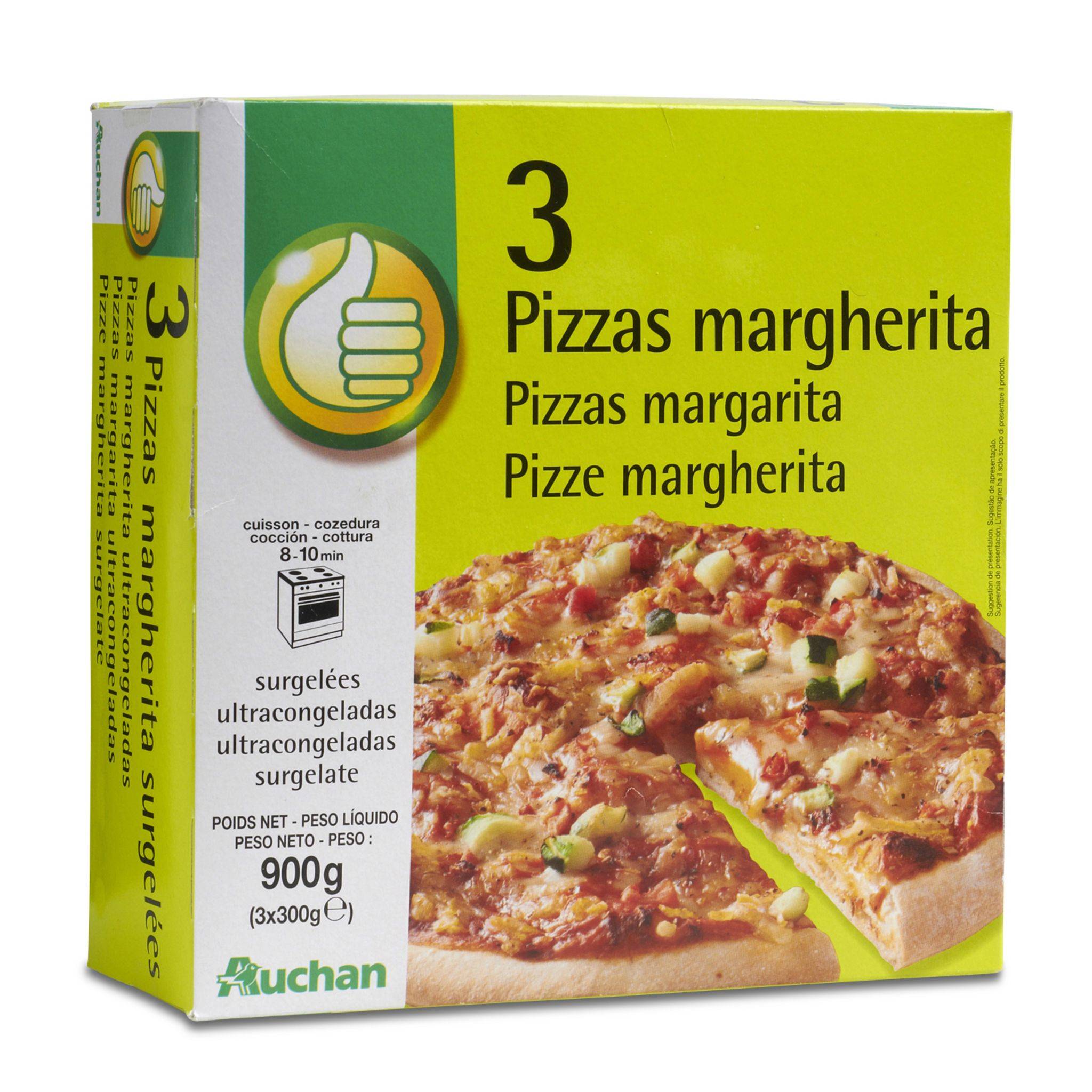 Auchan Pizzas margherita 3x300g