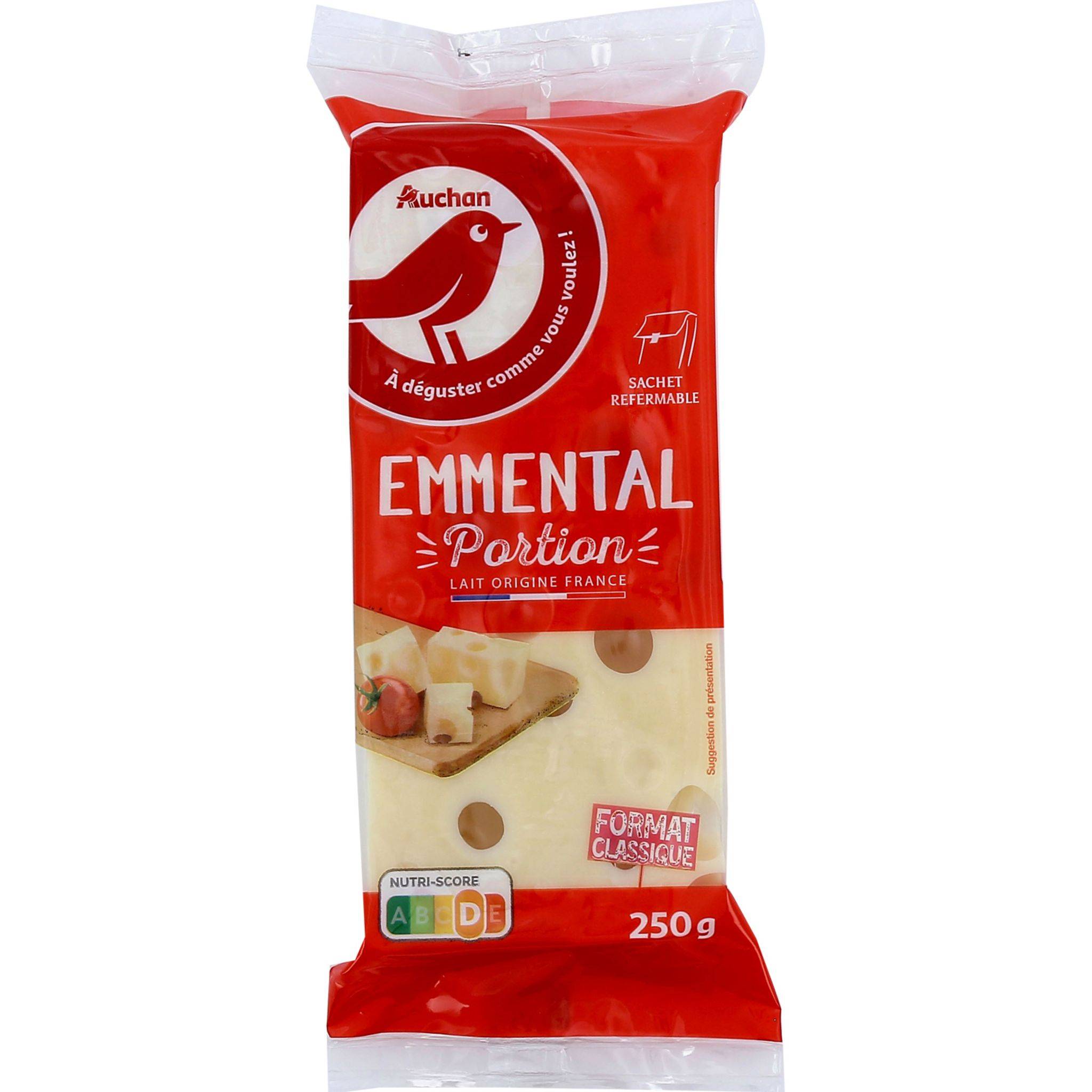 Auchan Bloc emmental frais 250g